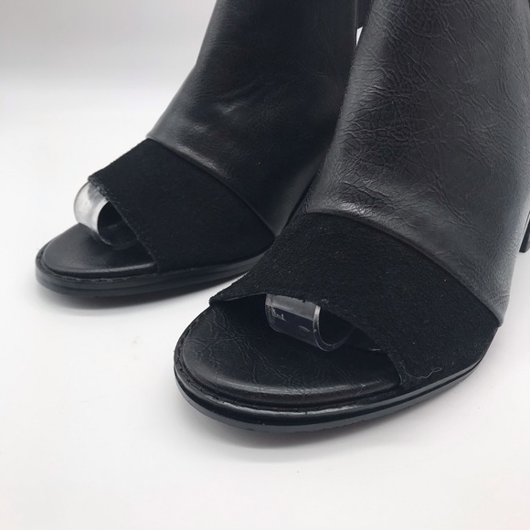 Urban Outfitters Square black peep toe booties - Picture 5 of 12